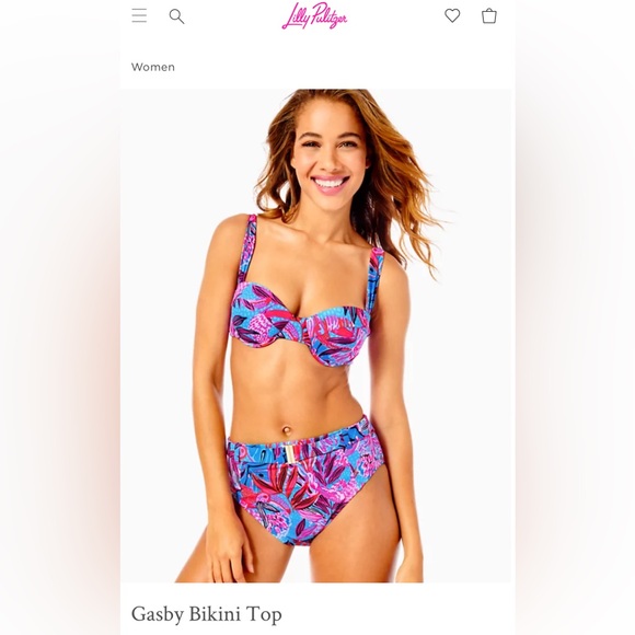 Lilly Pulitzer Gasby Bikini Top 10 - Picture 4 of 4